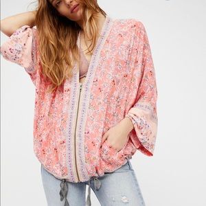 Free People Zip Up Kimono
